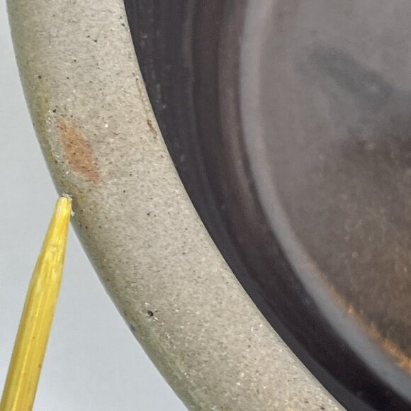 VTG Rowe Pottery Work Heart Gray Blue Mixing Bowl ‘92 Stoneware Cambridge Rustic - Picture 10 of 12